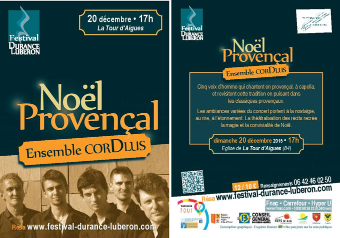 Concert de Noël à la Tour d'Aigues - dimanche 20 décembre 2015 - festival Durance Luberon