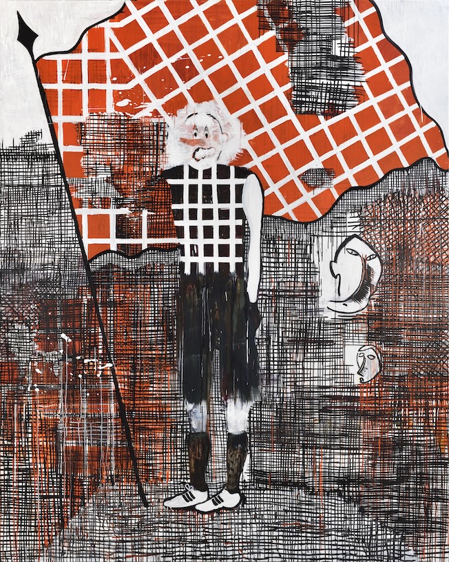 Hélène Delprat, Sans titre, 2024. Pigment, liant acrylique et paillettes sur toile, 250 x 200 cm. © Hélène Delprat, Adagp, Paris, Courtesy de l'artiste & Galerie Christophe Gaillard, Photo © Rebecca Fanuele Hélène Delprat, Sans titre, 2024. Pigment, liant acrylique et paillettes sur toile, 250 x 200 cm. © Hélène Delprat, Adagp, Paris, Courtesy de l'artiste & Galerie Christophe Gaillard, Photo © Rebecca Fanuele