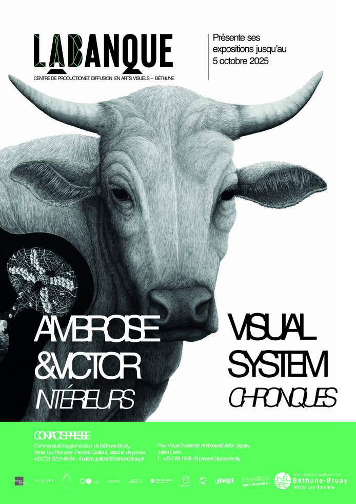 Labanque (Béthune) : Ambroise&Victor - Intérieurs / Visual System - Chroniques. Du 7 mars au 5 octobre 2025 Labanque (Béthune) : Ambroise&Victor - Intérieurs / Visual System - Chroniques. Du 7 mars au 5 octobre 2025