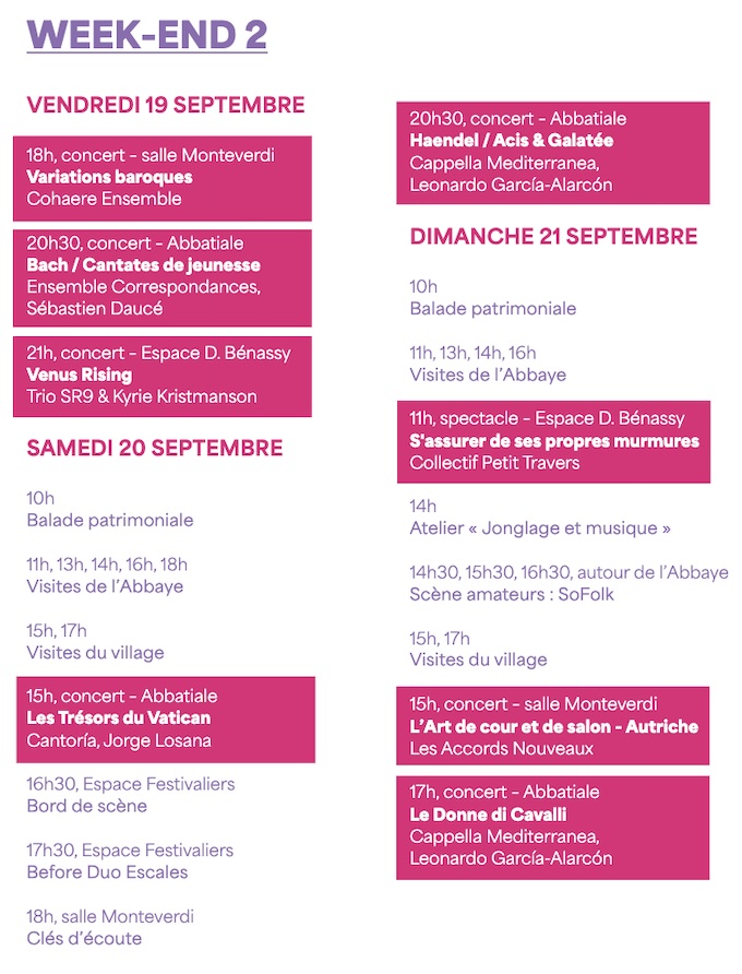 Le Festival d'Ambronay 2025 se déroulera du 12 au 28 septembre 2025 ! Le Festival d'Ambronay 2025 se déroulera du 12 au 28 septembre 2025 !