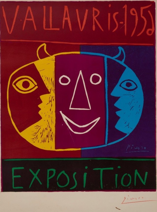 Pablo Picasso, Exposition Vallauris 1956, affiche originale, H. 99 x l. 66 cm, Collection Werner Röthlisberger © Succession Picasso, Paris, 2025 Pablo Picasso, Exposition Vallauris 1956, affiche originale, H. 99 x l. 66 cm, Collection Werner Röthlisberger © Succession Picasso, Paris, 2025