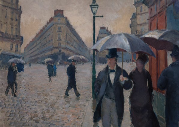 Gustave Caillebotte (1848-1894), Rue de Paris. Temps de pluie, 1877. Huile sur toile, 54 × 65 cm. Paris, Musée Marmottan-Monet © Musée Marmottan Monet / Studio Christian Baraja SLB Gustave Caillebotte (1848-1894), Rue de Paris. Temps de pluie, 1877. Huile sur toile, 54 × 65 cm. Paris, Musée Marmottan-Monet © Musée Marmottan Monet / Studio Christian Baraja SLB