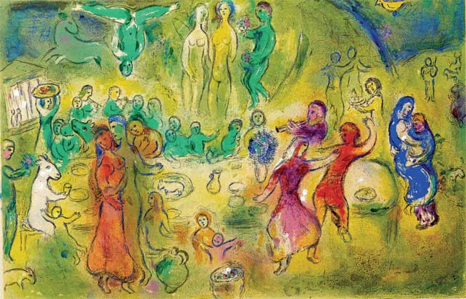Longus / Daphnis et Chloé, Lithographie unique en couleurs © Claude Germain © Adagp Paris 2015 Longus / Daphnis et Chloé, Lithographie unique en couleurs © Claude Germain © Adagp Paris 2015