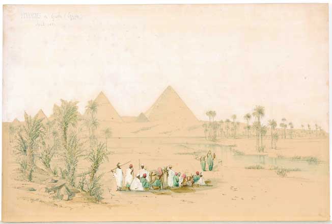 © Alfred Koechlin-Schwartz - Pyramides de Giseh (Egypte) - Avril 1854  Coll. Musée de la Castre, Cannes © photo C. Germain
