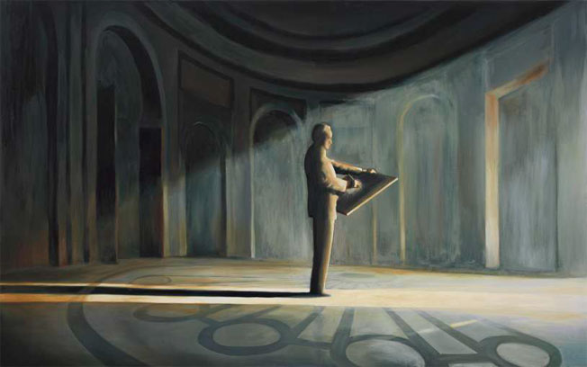 Géométrie descriptive, 2004 huile sur toile, 110 x 178 cm Géométrie descriptive, 2004 huile sur toile, 110 x 178 cm