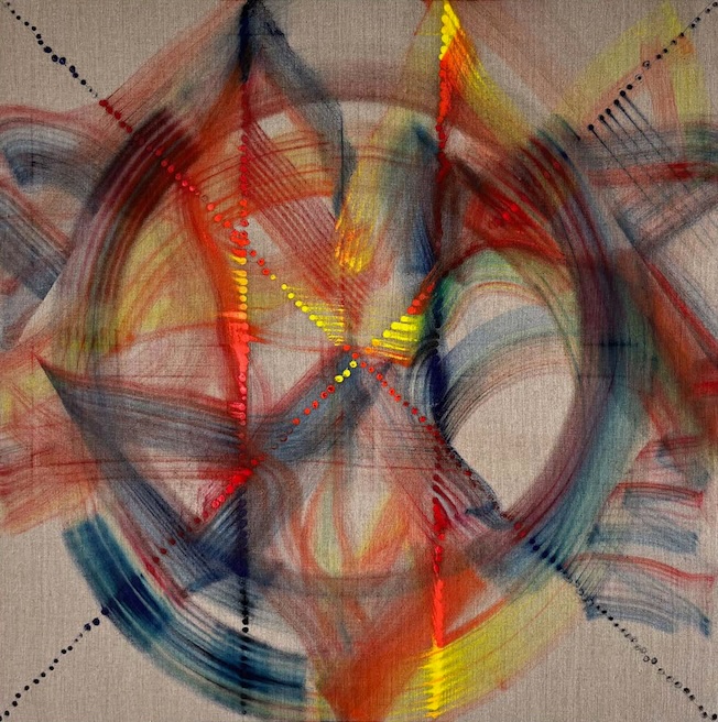 Anne Pesce. Dans quel lointain avez-vous disparu ? 2024. Huile sur toile 100 cm x 100 cm Anne Pesce. Dans quel lointain avez-vous disparu ? 2024. Huile sur toile 100 cm x 100 cm