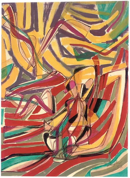 Hayter, gnome, 1953, marouflée sur panneau 98x74 Hayter, gnome, 1953, marouflée sur panneau 98x74