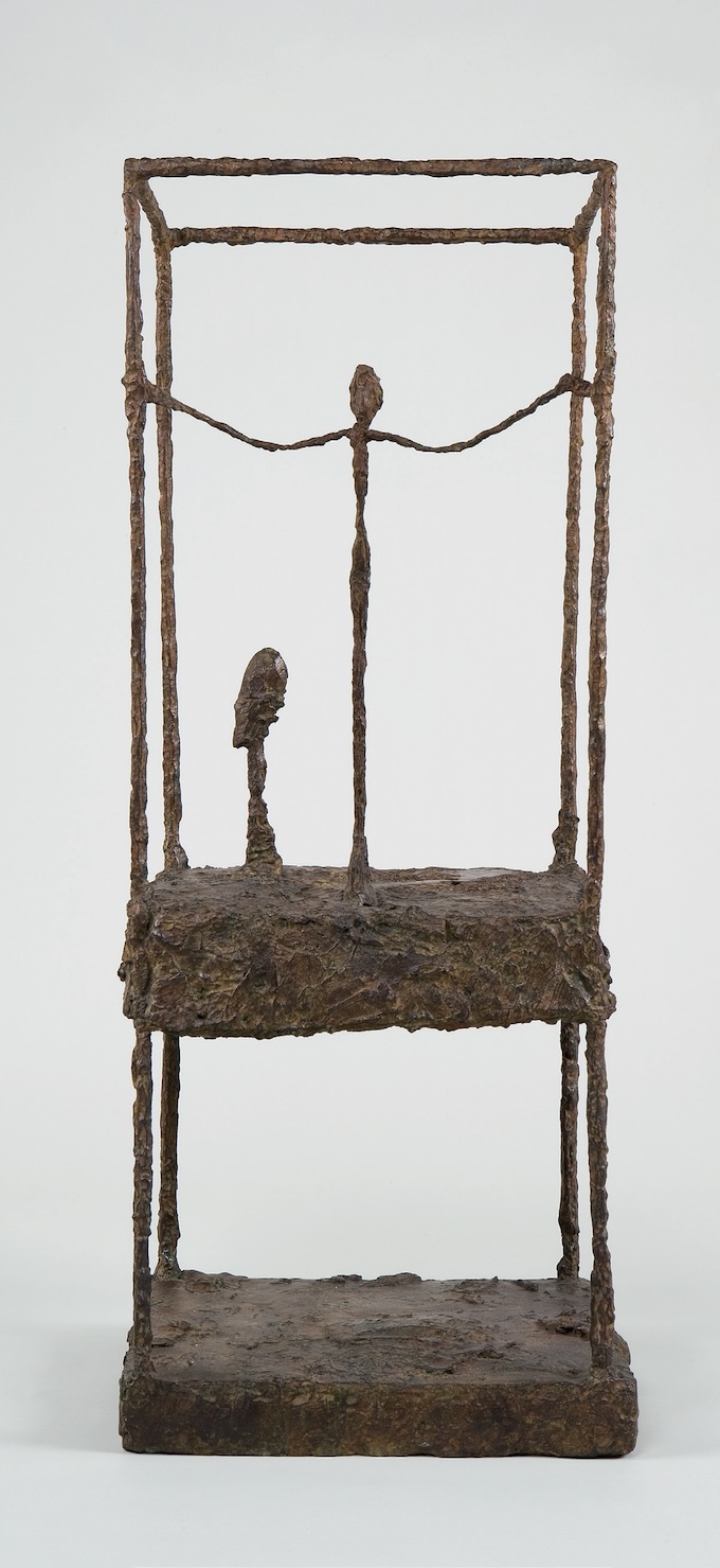 Alberto Giacometti, La Cage, première version, 1949-1950, bronze, Fondation Giacometti © Succession Alberto Giacometti ADAGP, Paris 2025 Alberto Giacometti, La Cage, première version, 1949-1950, bronze, Fondation Giacometti © Succession Alberto Giacometti ADAGP, Paris 2025