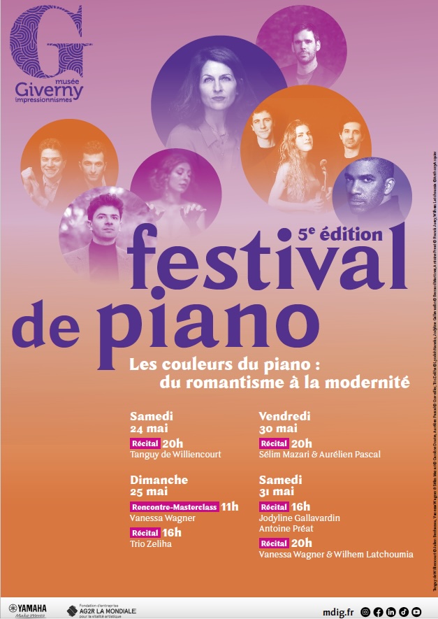Giverny : 5e édition du Festival de Piano les 24-25 mai & 30-31 mai 2025 Giverny : 5e édition du Festival de Piano les 24-25 mai & 30-31 mai 2025