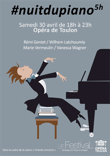 Nuit du piano, samedi 30 avril de 18h à 23h à l'Opéra de Toulon