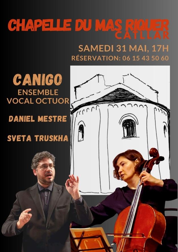 Catllar (66), Festival de Mas Riquer : Daniel Mestre et Ensemble Vocal Canigó le 31 mai à 17h Catllar (66), Festival de Mas Riquer : Daniel Mestre et Ensemble Vocal Canigó le 31 mai à 17h