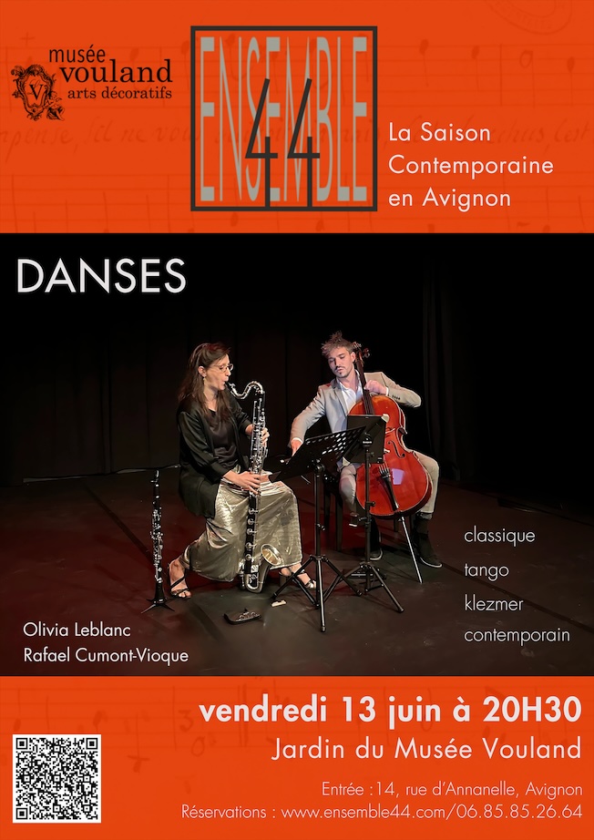 Avignon, Musée Vouland : concert « Danses ». Vendredi 13 juin à 20h30 Avignon, Musée Vouland : concert « Danses ». Vendredi 13 juin à 20h30
