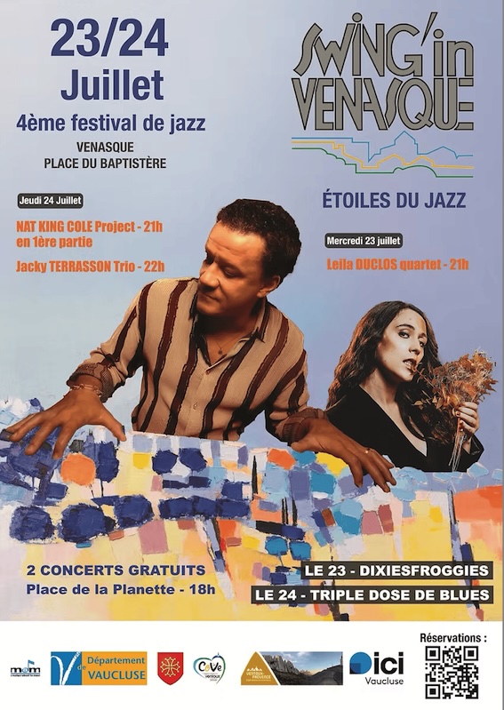 Le pianiste de jazz Jacky Terrasson et l’étoile du jazz Leïla Duclos en têtes d’affiche du festival « Swing’in Venasque 2025 » Le pianiste de jazz Jacky Terrasson et l’étoile du jazz Leïla Duclos en têtes d’affiche du festival « Swing’in Venasque 2025 »