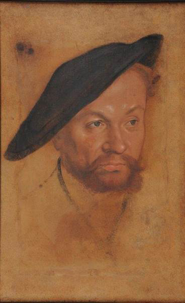 Un prince, Lucas Cranach Le Jeune. Vers 1540. Technique mixte sur papier contrecollé sur carton 30 x 19,7 cm. Inv. 795.1.272 © MBA Reims 2016/Photo: Christian Devleeschauwer