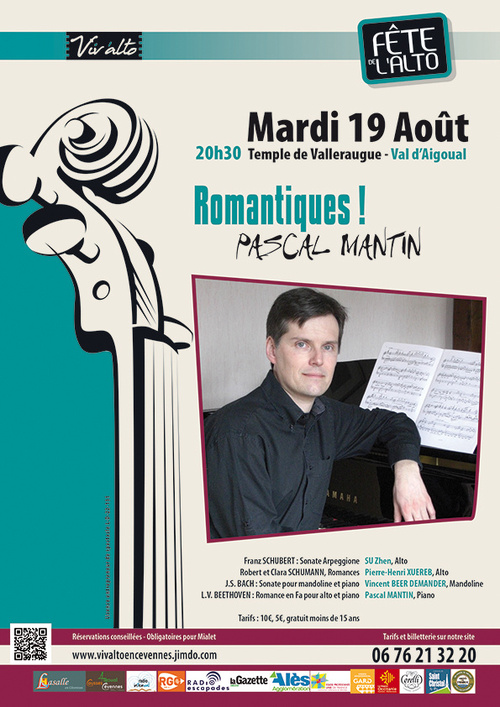 Valléraugues, Temple : « Romantiques ! » Pascal Mantin. 19 aout 2025 Valléraugues, Temple : « Romantiques ! » Pascal Mantin. 19 aout 2025