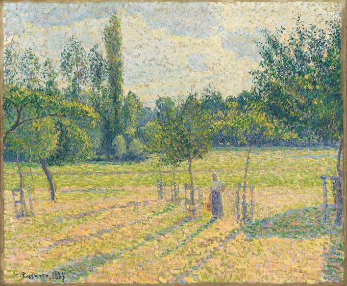 Camille Pissarro, 'Late Afternoon in our Meadow', 1887. Collection of William Waldorf Astor, legacy from James Francis George Wilson, 2020 Camille Pissarro, 'Late Afternoon in our Meadow', 1887. Collection of William Waldorf Astor, legacy from James Francis George Wilson, 2020