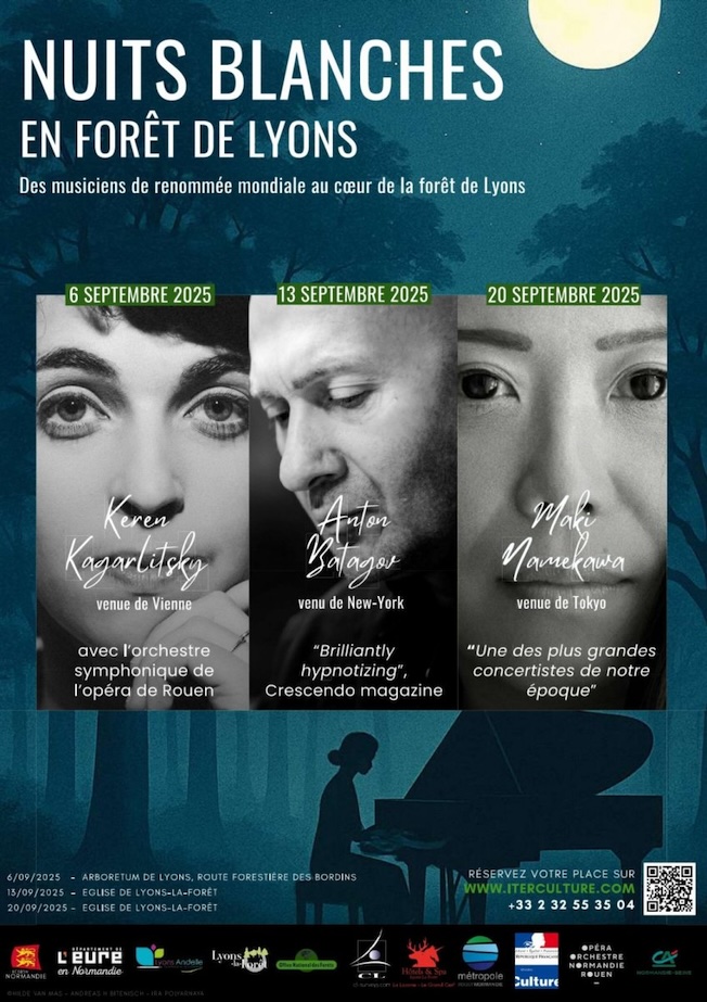 Symphonie étoilée en forêt. Nuits blanches musicales à Lyons-la-Forêt (Eure). 6, 13 et 20 septembre 2025