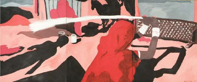 Le bâton blanc, 1978, Huile sur toile, 165 x 390 cm Le bâton blanc, 1978, Huile sur toile, 165 x 390 cm