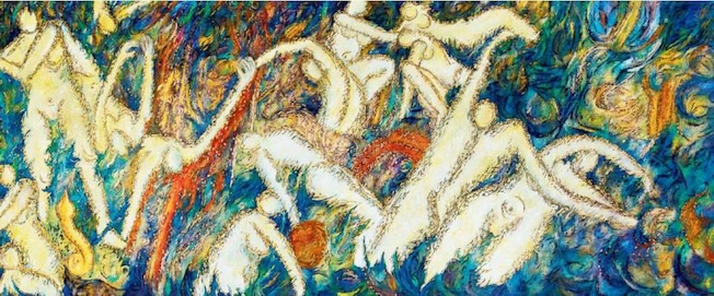 Le concile d’amour, hommage à Oskar Panizza, 1987, Huile sur toile, 380 x 900 cm, Collection du Musée d’Art Contemporain de Lyon Le concile d’amour, hommage à Oskar Panizza, 1987, Huile sur toile, 380 x 900 cm, Collection du Musée d’Art Contemporain de Lyon