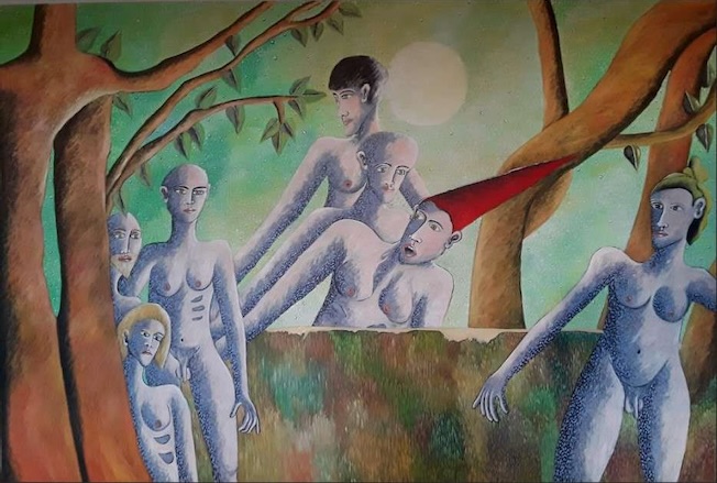Série le grand troupeau, Je vous attendrai, 2024, huile sur toile 200 x 300 cm Série le grand troupeau, Je vous attendrai, 2024, huile sur toile 200 x 300 cm