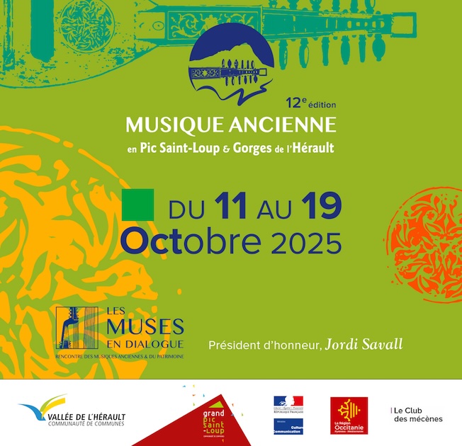 Festival de Musique Ancienne en Pic Saint-Loup & Gorges de l'Hérault du 11 au 19 octobre 2025 Festival de Musique Ancienne en Pic Saint-Loup & Gorges de l'Hérault du 11 au 19 octobre 2025