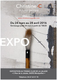 "Résilience", exposition de peintures de Christine Cougoule du 24 mars au 28 avril 2016 au Tennis Club de la Jalade, Montpellier "Résilience", exposition de peintures de Christine Cougoule du 24 mars au 28 avril 2016 au Tennis Club de la Jalade, Montpellier
