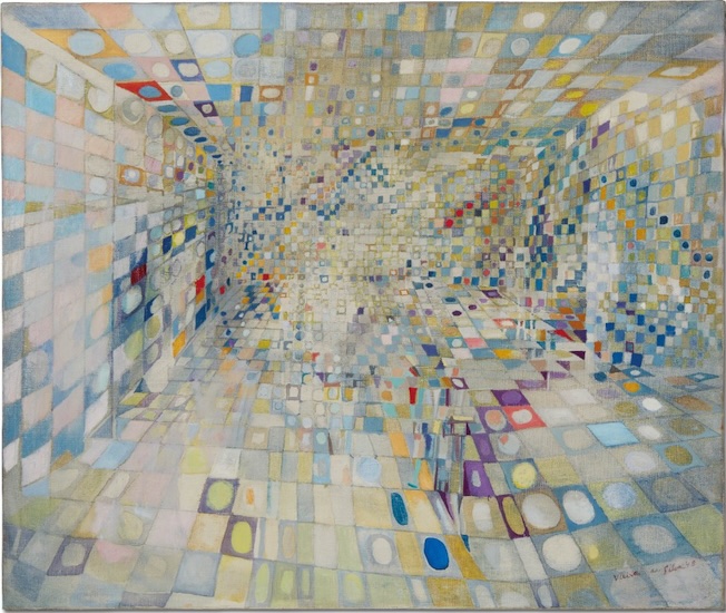 Maria Helena Vieira da Silva Le Couloir ou Intérieur (1948) Huile et graphite sur toile, 46 x 55 cm Collection particulière © María Helena Vieira da Silva, VEGAP, Bilbao 2025 Maria Helena Vieira da Silva Le Couloir ou Intérieur (1948) Huile et graphite sur toile, 46 x 55 cm Collection particulière © María Helena Vieira da Silva, VEGAP, Bilbao 2025