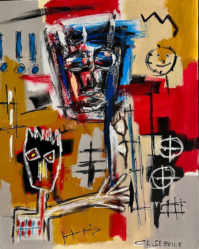 Claude Serrile. Ni Dieu ni Maître, 116 x 81. Techniques mixtes sur toile de lin