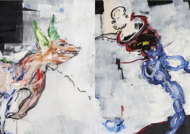 Dominique Zinkpè, La Belle Vie, (détails). Technique mixte sur toile, 250 x 610 x 7 cm. Dominique Zinkpè, La Belle Vie, (détails). Technique mixte sur toile, 250 x 610 x 7 cm.