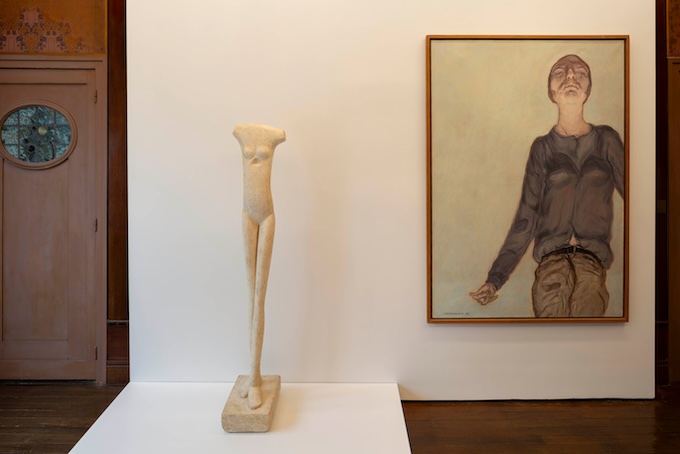 Vue de l'exposition « Giacometti / Marwan Obsessions ». Institut Giacometti © Succession Alberto Giacometti, ADAGP, Paris, 2025