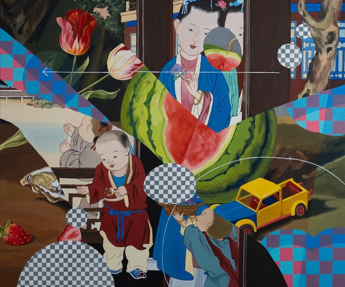 Ziping Wang, Endless Summerbreak, 120 x 100cm, oil on canvas, 2025 © Droits réservés