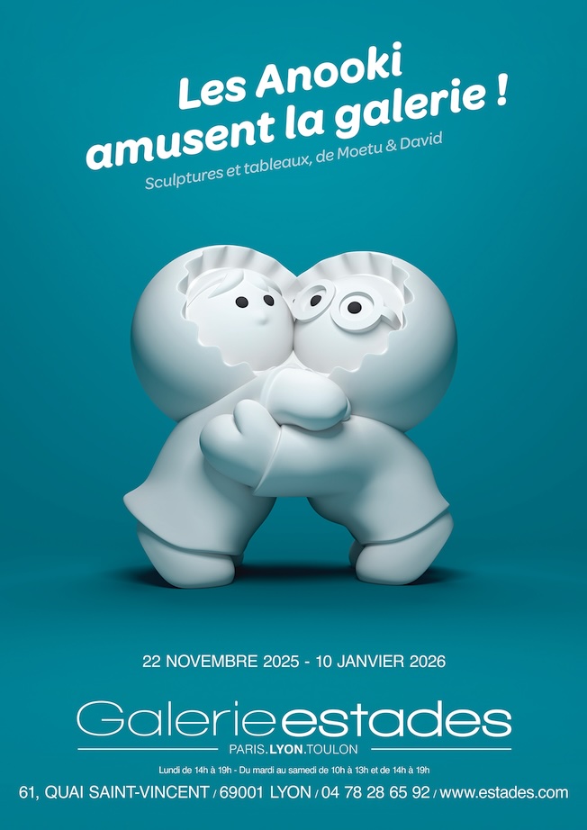 Lyon, Galerie Estades : exposition Les Anooki de Moetu & David. 22 Novembre jusqu'au 10 Janvier 2026