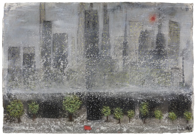 Anouk Grinberg. New York sous la brume. Pastel, 100x70 cm