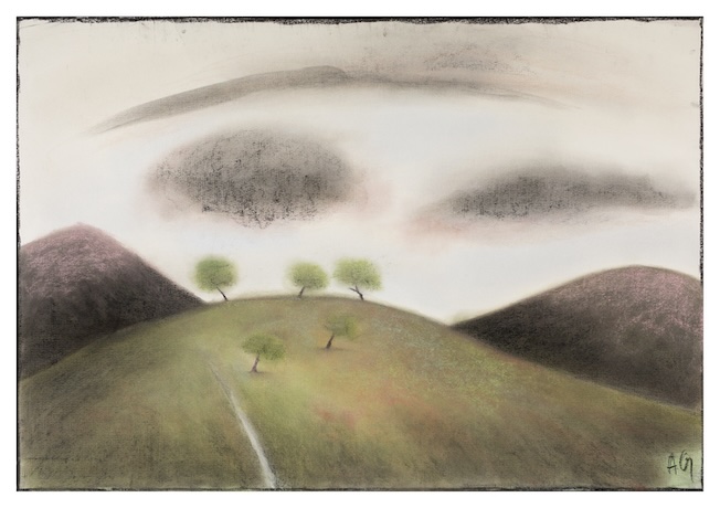 Anouk Grinberg. Le jardin de mon ventre. Pastel, 100x70 cm