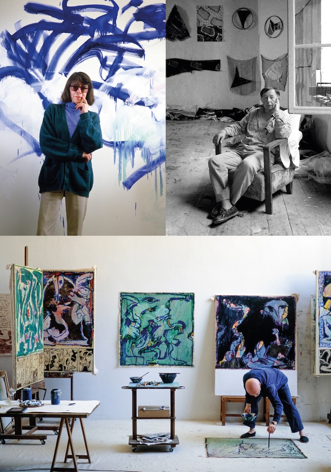 Joan Mitchell, Vétheuil, 1998 / Claude Viallat, Nîmes, 1993 / Pierre Alechinky, Maussane, 1997