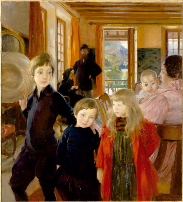 Albert Besnard, Une famille, 1890. Huile sur toile, 132 x 120,5 cm. Paris, musée d’Orsay © Photo RMN-Grand Palais (musée d’Orsay) - Franck Raux Albert Besnard, Une famille, 1890. Huile sur toile, 132 x 120,5 cm. Paris, musée d’Orsay © Photo RMN-Grand Palais (musée d’Orsay) - Franck Raux