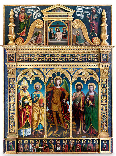 Retable de Saint Michel, 1516, Antonio BREA Huile sur bois, 390 x 291 x 33 cm, Eglise Diano Borello, Italie © Soprintendenza Belle Arti e Paesaggio della Liguria Photo Riccardo Bonifacio - Bussana