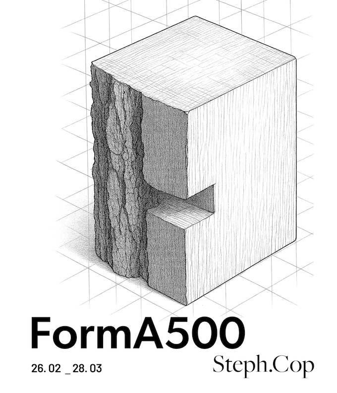 Lyon, Galerie Masurel : Steph Cop "FormA500". 26.02 > 28.03.26