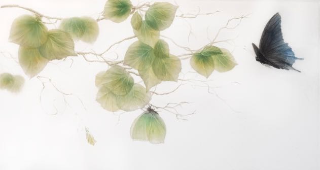 Mikio Watanabé – Entre brise et lumière – manière noire – 16,1 x 30,4 cm