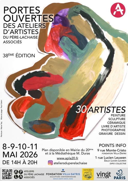 Paris. Du 8 au 11 mai 2026, 38e édition des Portes Ouvertes des Ateliers du Père-Lachaise Associés Paris. Du 8 au 11 mai 2026, 38e édition des Portes Ouvertes des Ateliers du Père-Lachaise Associés