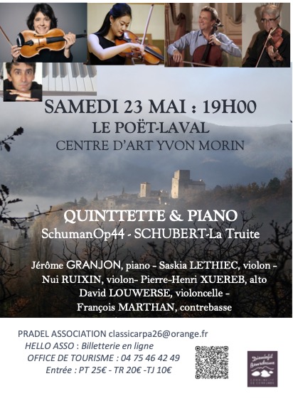 Le Poët-Laval (26160), Centre d’Art Yvon Morin : Grand Concert de la Pentecôte le 23 mai 26 à 19h00