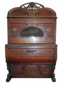 Piano mécanique à cylindre, appelé viole de marque Nallino, 1924 Piano mécanique à cylindre, appelé viole de marque Nallino, 1924