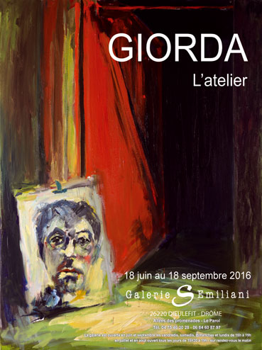 Exposition Giorda, l’Atelier du peintre à la Galerie Emiliani de Dieulefit du 18 juin au 18 septembre 2016