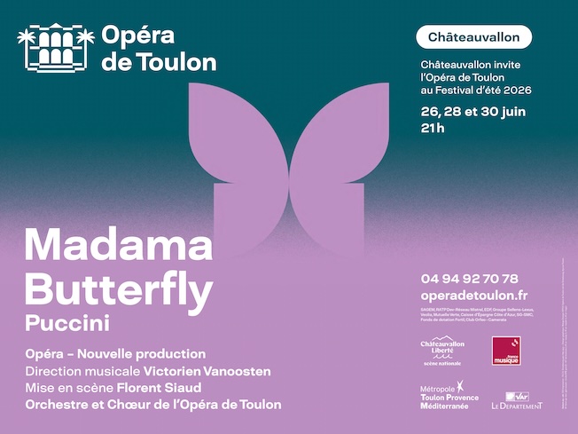 Opéra de Toulon : Madama Butterfly (Puccini) du 26 au 30 juin 2026 à Châteauvallon