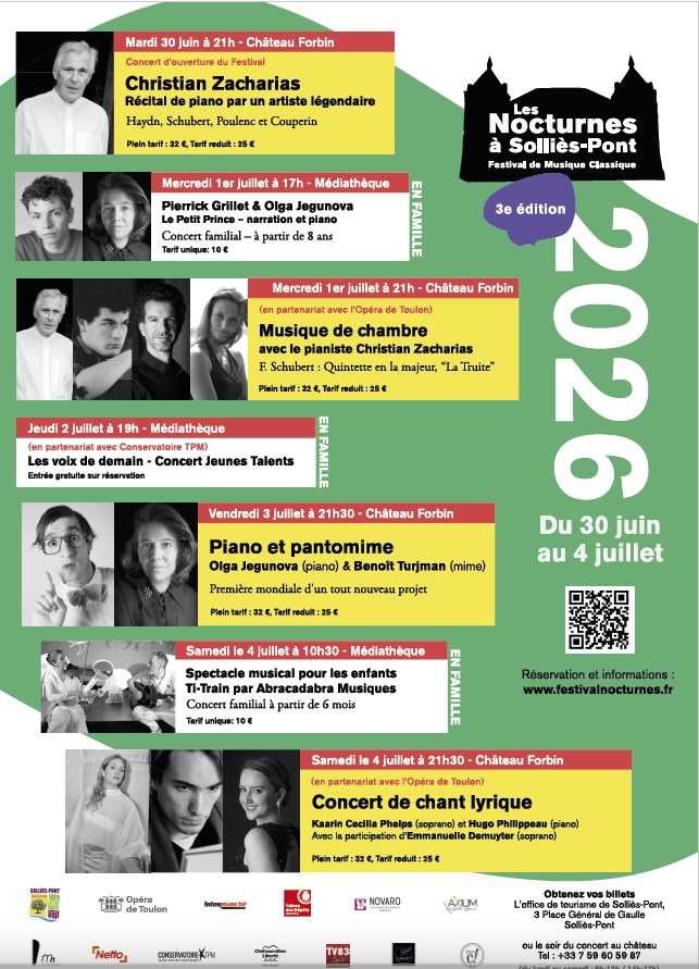 Interview Olga Jegunova : Festival “Les Nocturnes à Solliès- Pont” du 30 juin au 4 juillet 2026