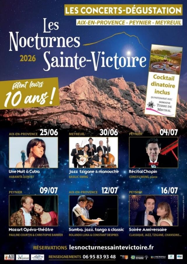 Provence : Nocturnes de la Sainte-Victoire du 25 juin au 16 juillet 2026