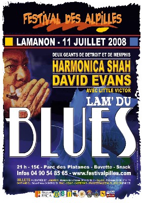 Lamanon, Bouches-du-Rhône, Festival des Alpilles, Harmonica Shah, Dr David Evans. 11 juillet, 21h