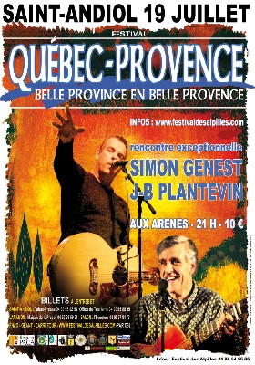 Saint-Andiol, Bouches-du-Rhône, Festival des Alpilles. Bienvenue à nos cousins de la Belle Province. 19 juillet Saint-Andiol, Bouches-du-Rhône, Festival des Alpilles. Bienvenue à nos cousins de la Belle Province. 19 juillet