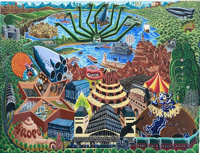 Hervé Di Rosa, Di Rosaworld, 2020. Acrylique sur toile, 215 x 155 cm © Adagp Paris 2026