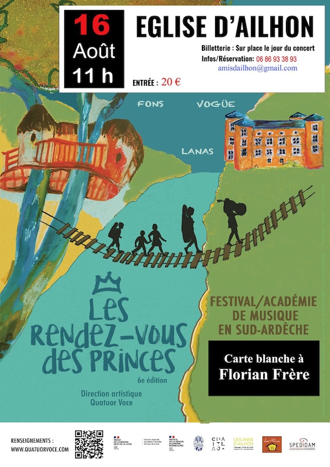 Ailhon (07), Eglise : Carte blanche à Florian Frère. Dimanche 16 Août à 11 h